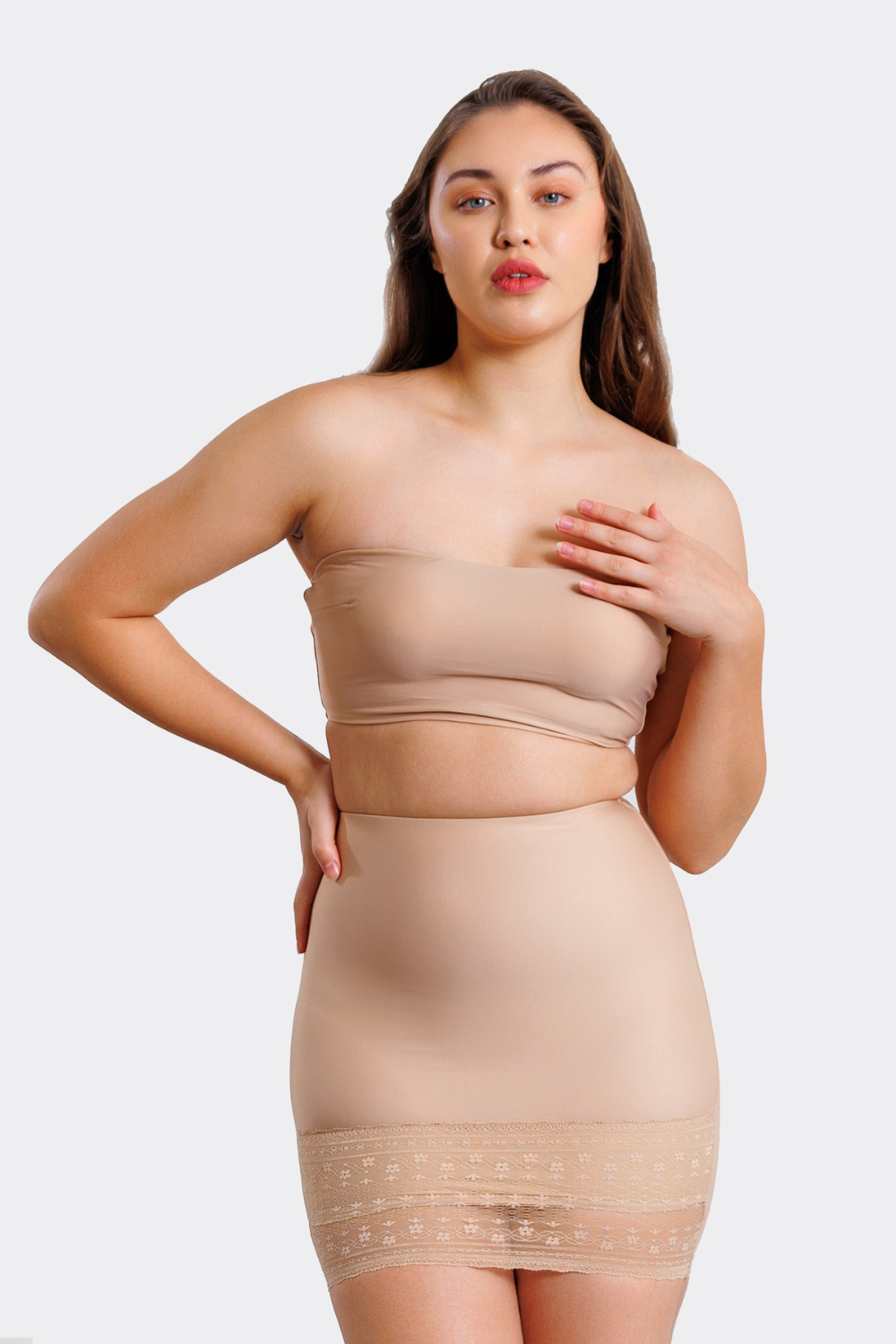 The Active Story Nude Lace Shaping Skirt