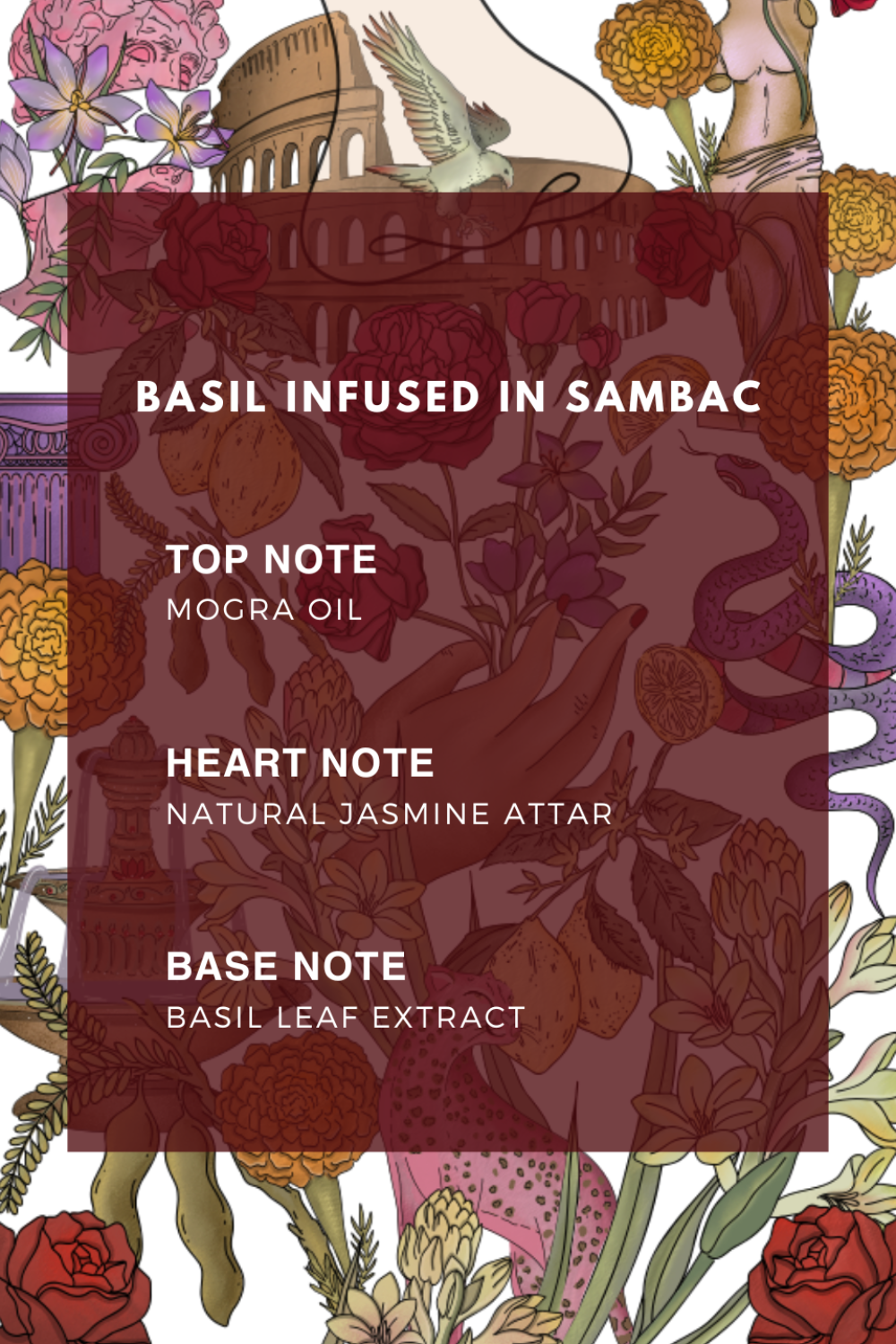 Basil infused in Sambac / Mini Candle