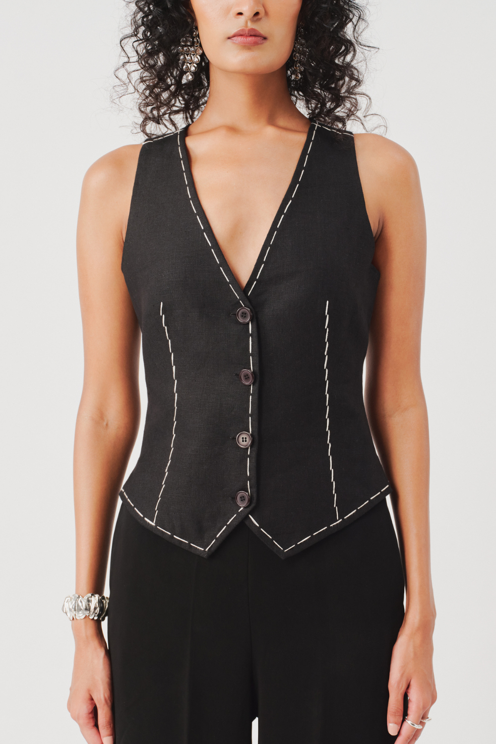 Bearer Linen Waistcoat