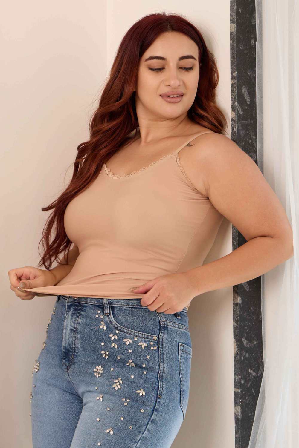 The Active Story Nude Lace Shaping Camisole