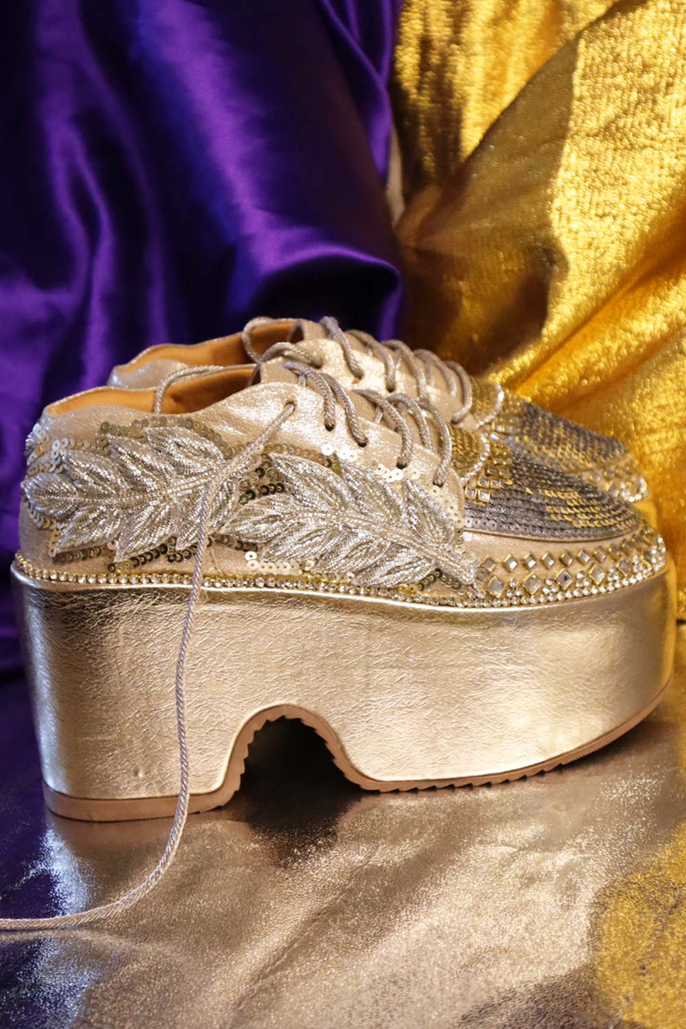 Royal Gold Silvercrest High Sneakers