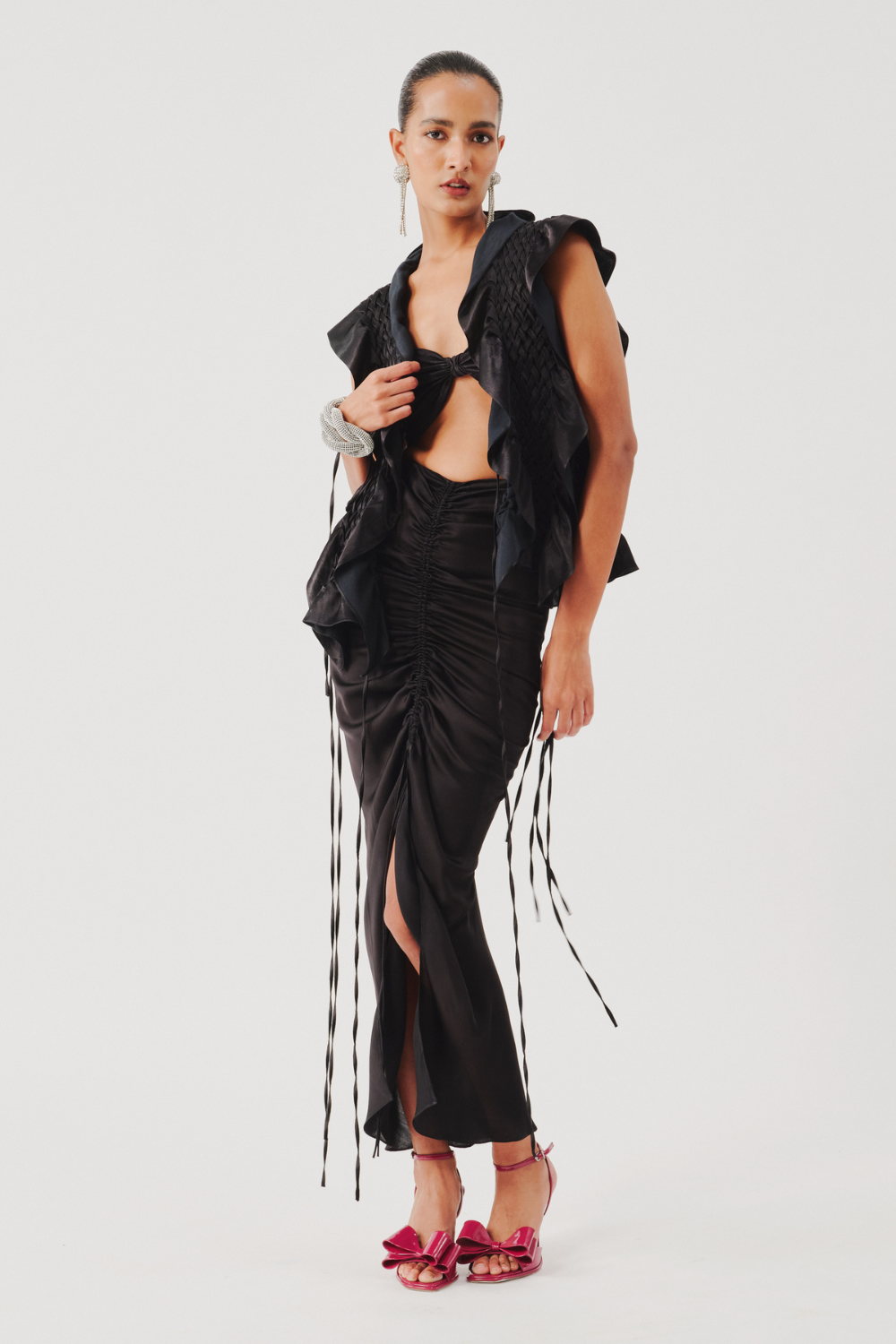 Phoenix Mashru Bib in Black