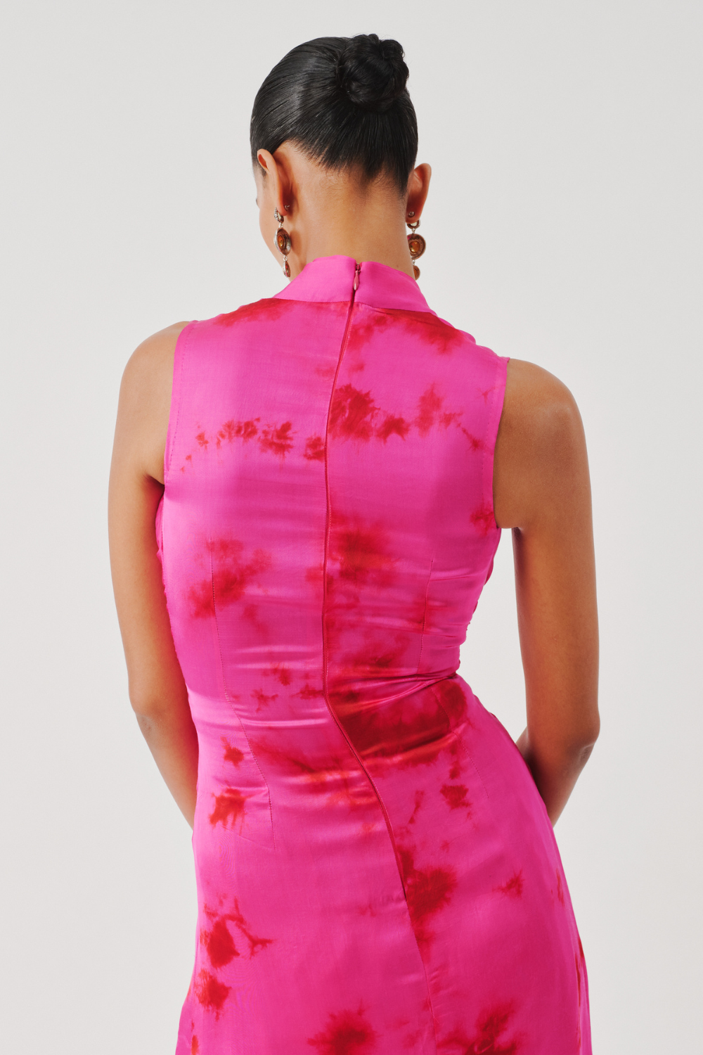 Kiara Draped Dress in Pink