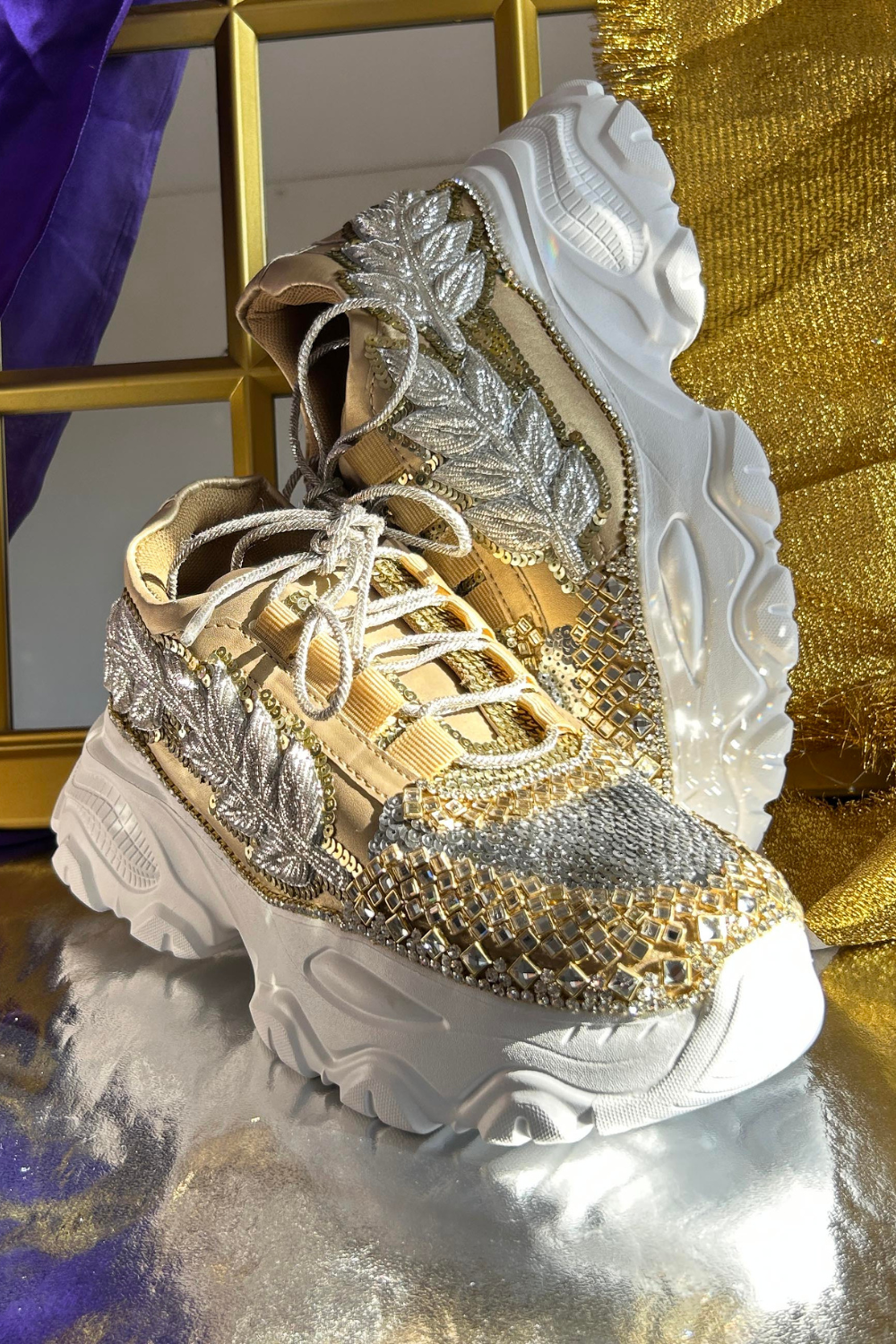 Royal Gold Silvercrest High Sneakers