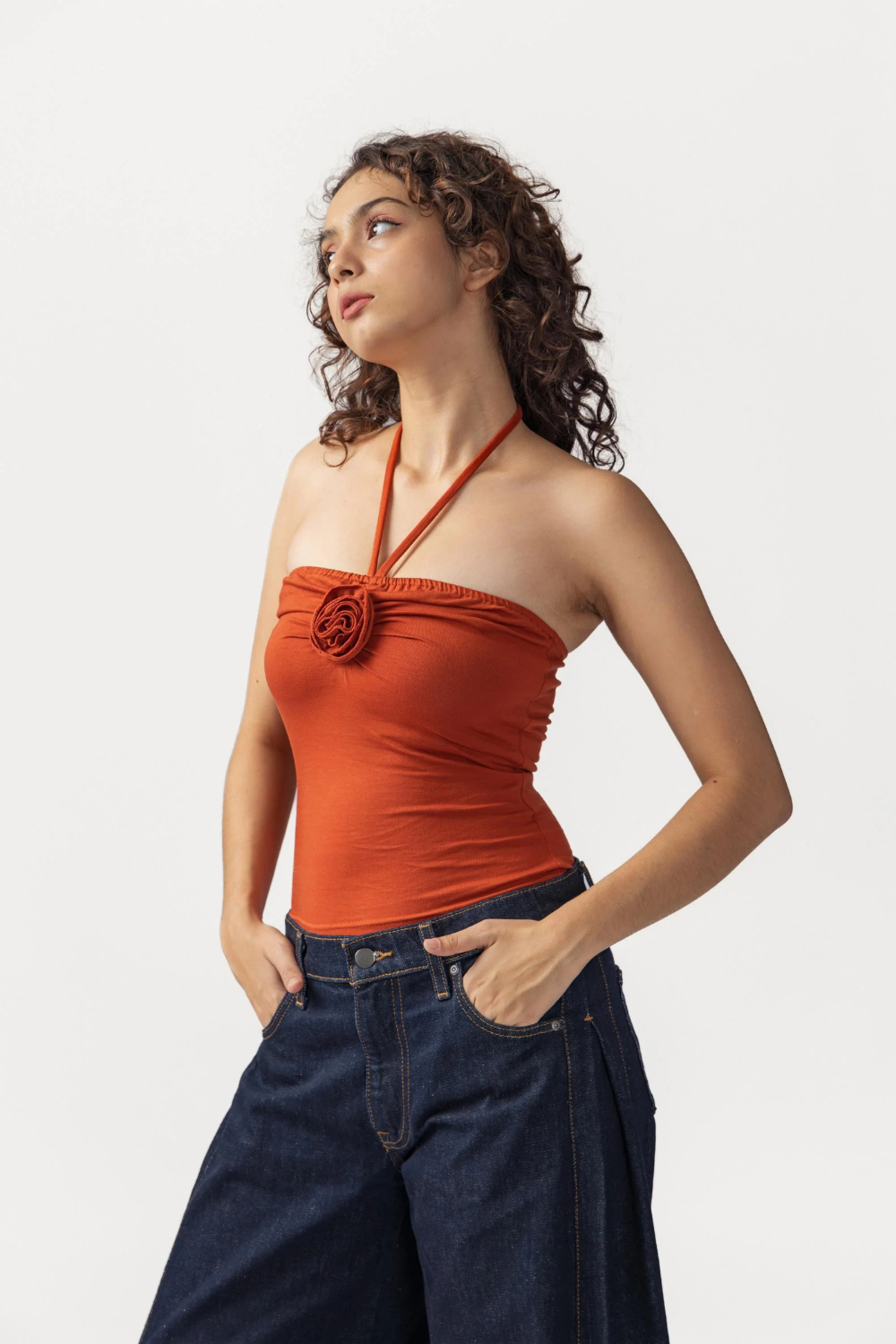 Flower Necktie Top
