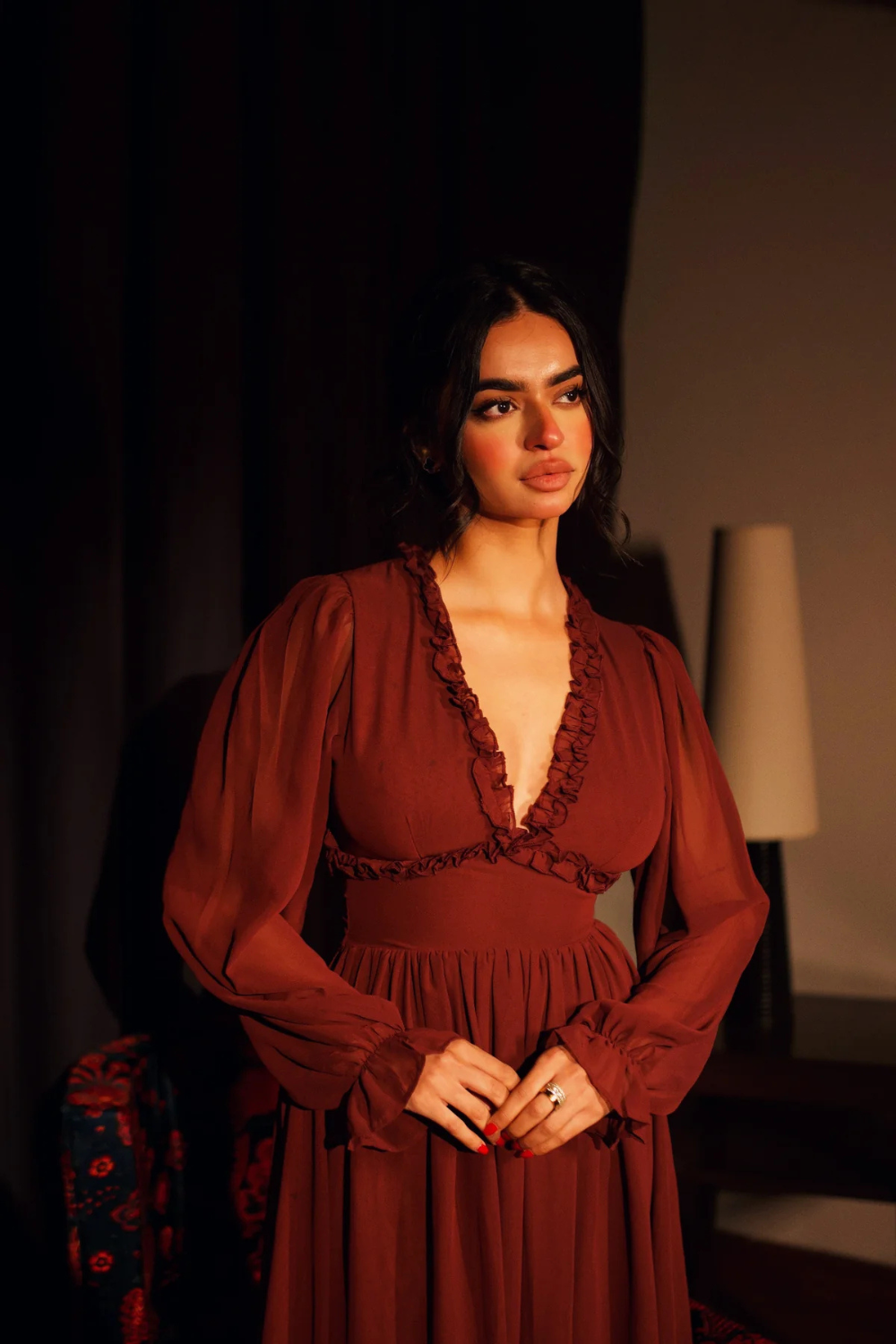 Oasis Dress Burgandy