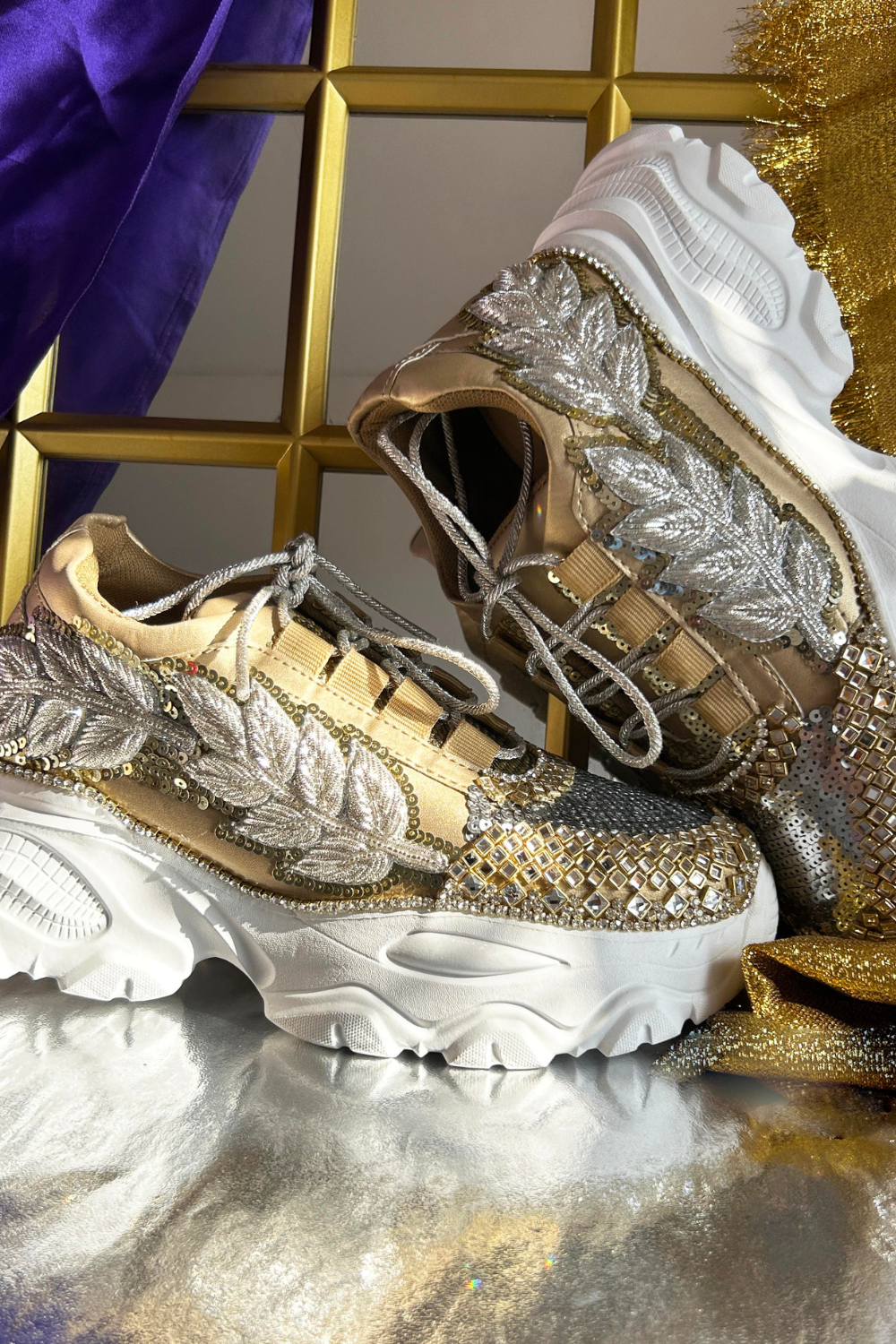 Royal Gold Silvercrest High Sneakers