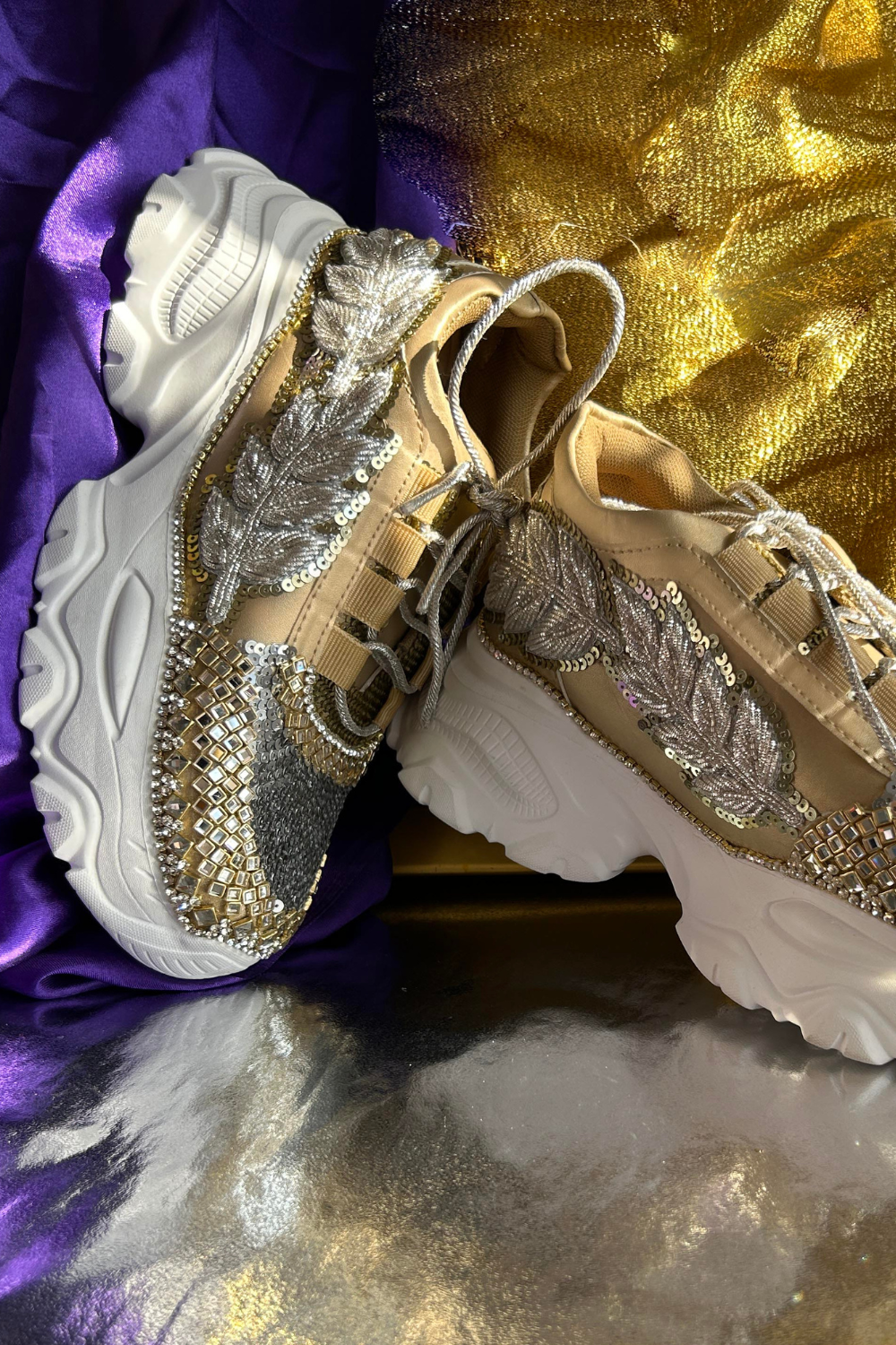 Royal Gold Silvercrest High Sneakers