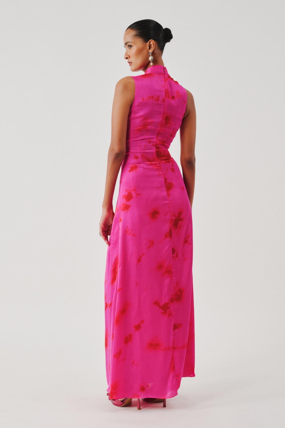 Kiara Draped Dress in Pink