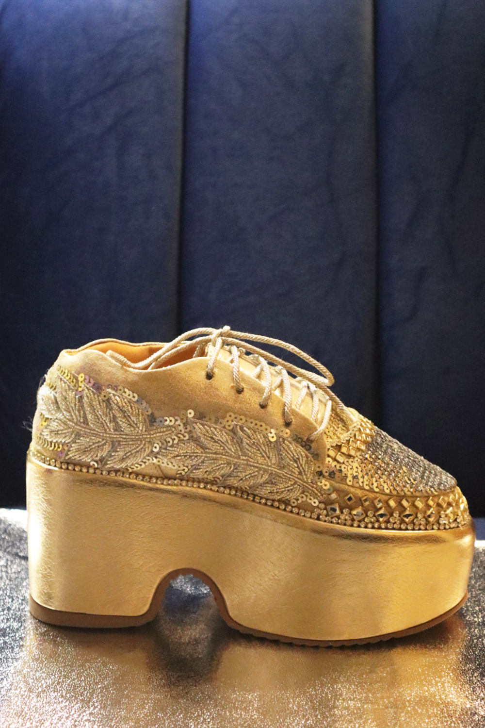 Royal Gold Silvercrest High Sneakers