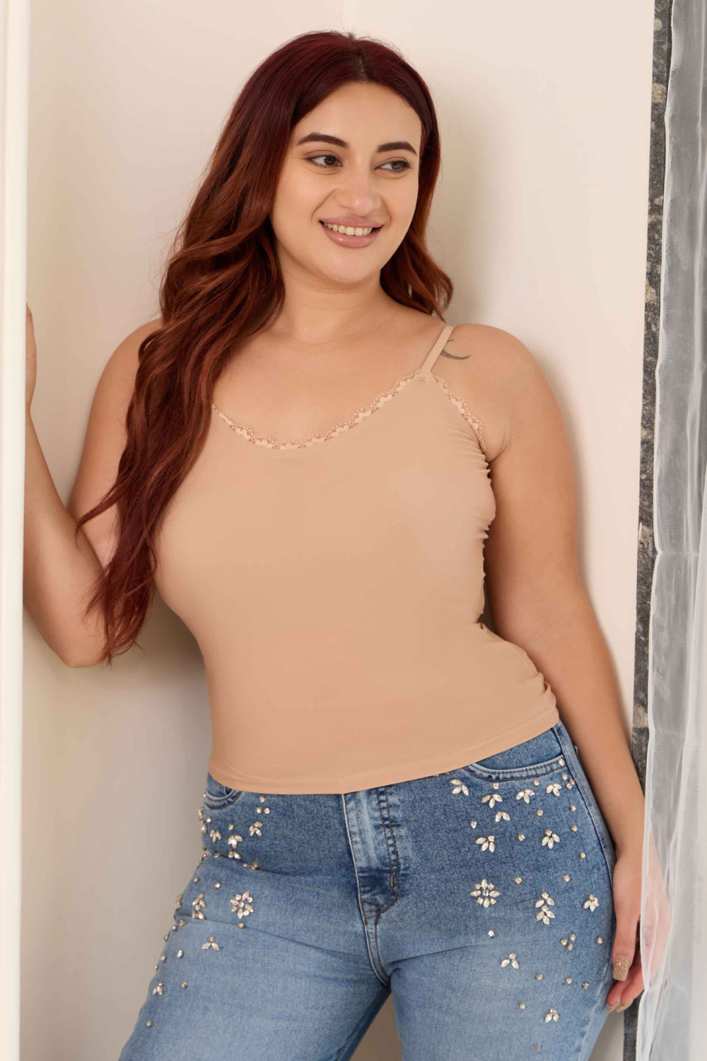 The Active Story Nude Lace Shaping Camisole