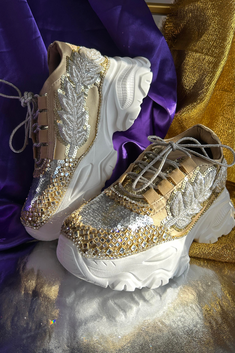 Royal Gold Silvercrest High Sneakers