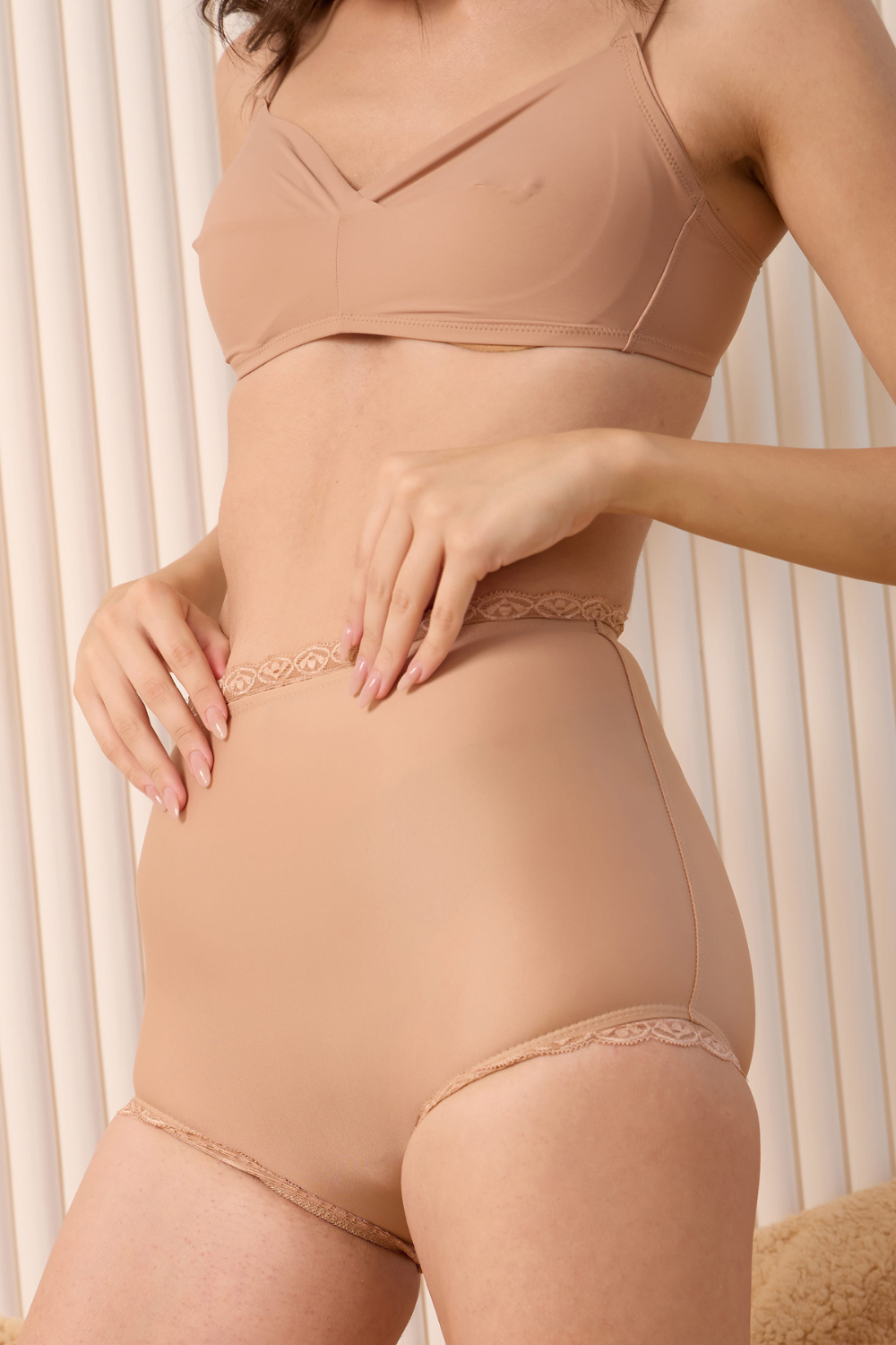 The Active Story Nude and Black Lace Shaping Briefs