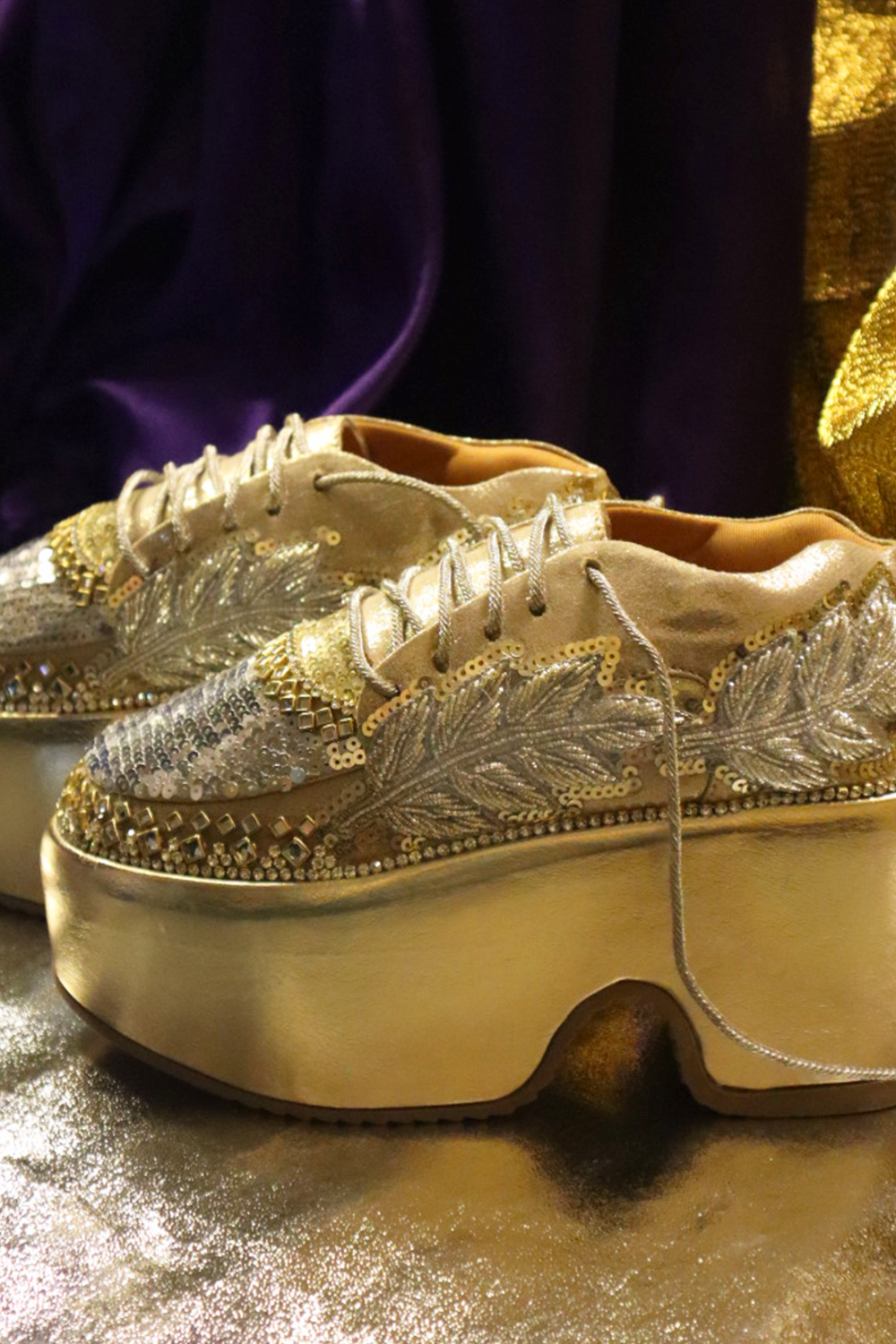 Royal Gold Silvercrest High Sneakers