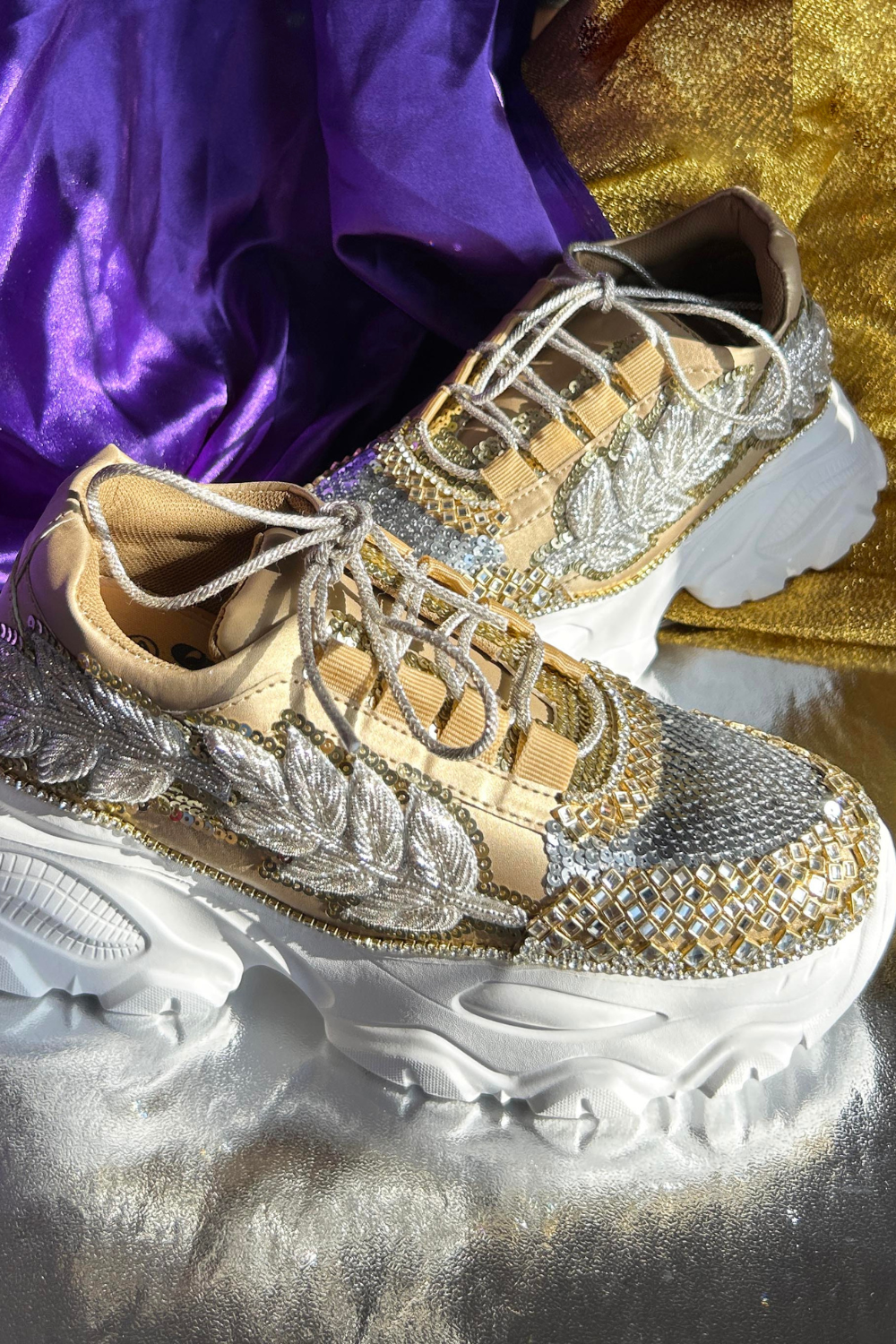 Royal Gold Silvercrest High Sneakers