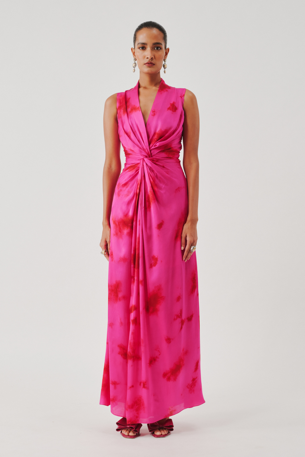 Kiara Draped Dress in Pink