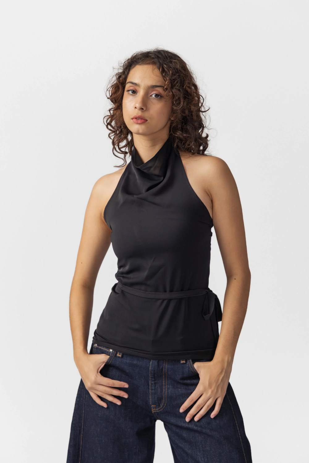 Cowl Tie Top