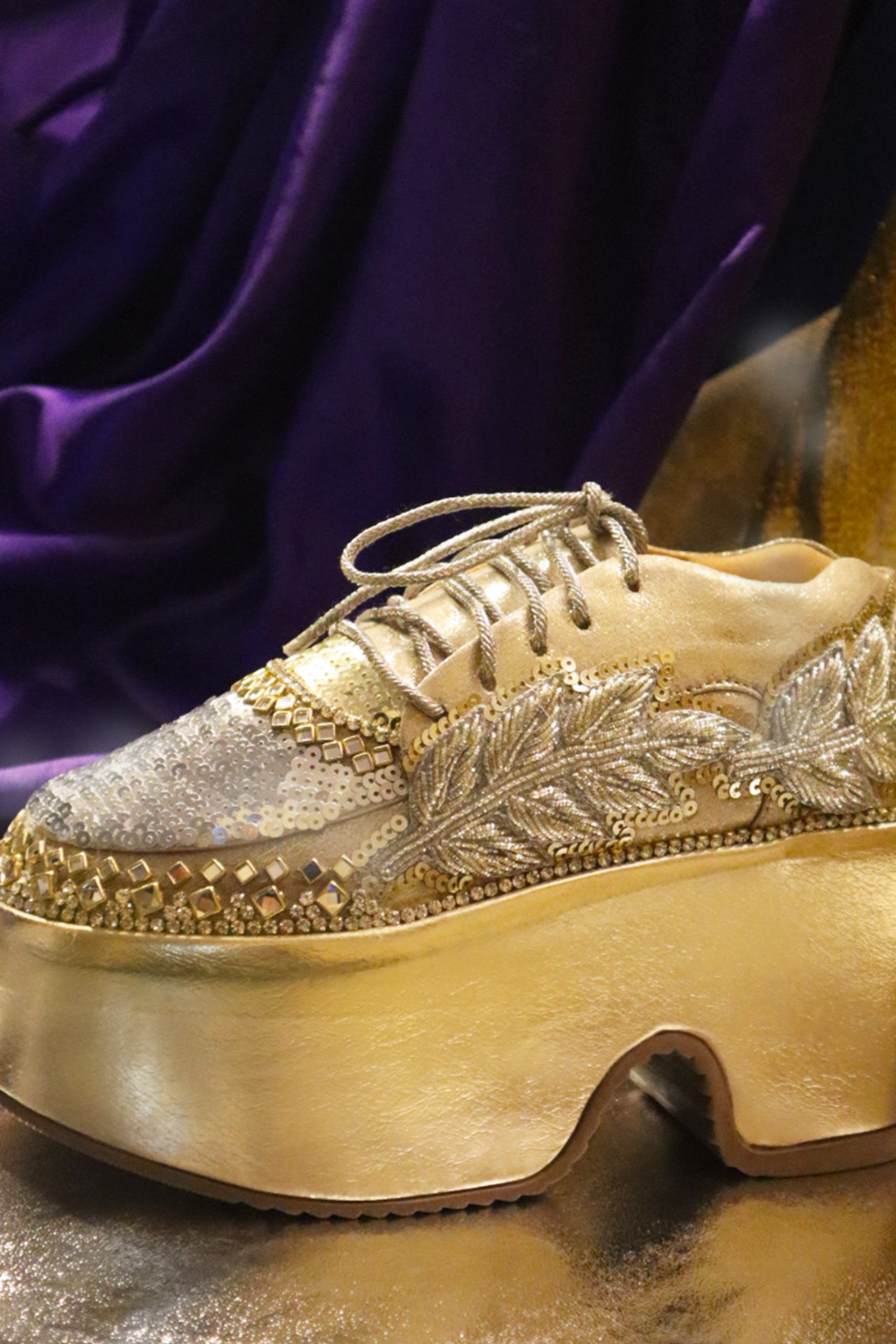 Royal Gold Silvercrest High Sneakers
