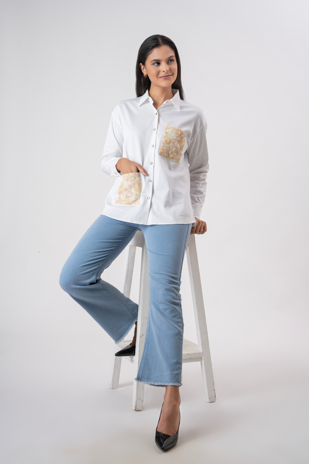 The floral pockets shirt
