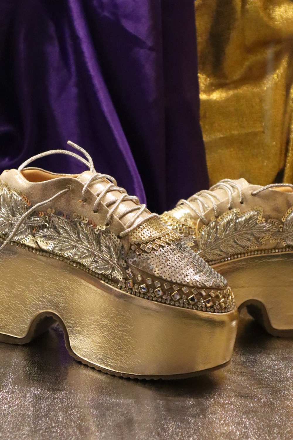 Royal Gold Silvercrest High Sneakers
