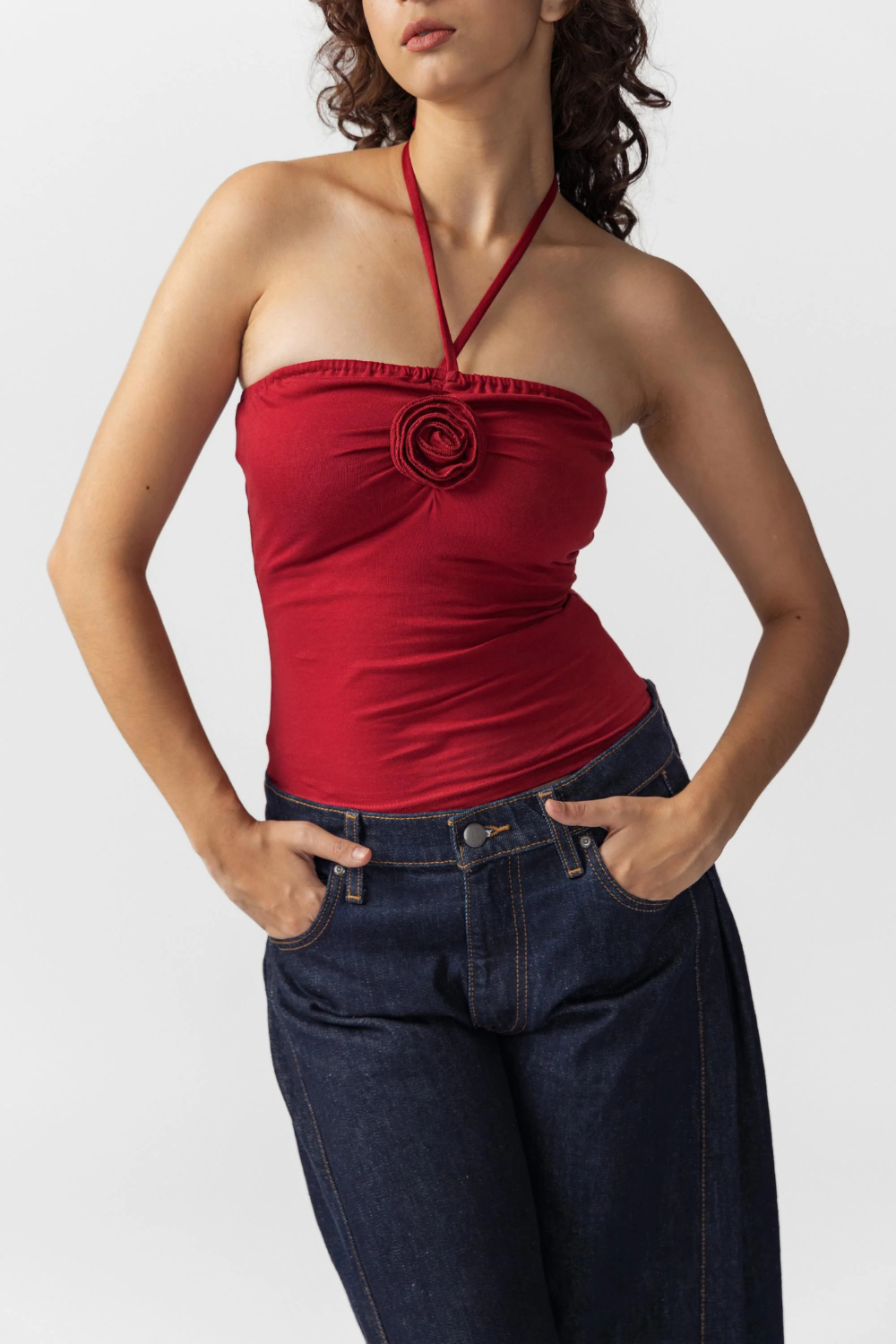 Flower Necktie Top