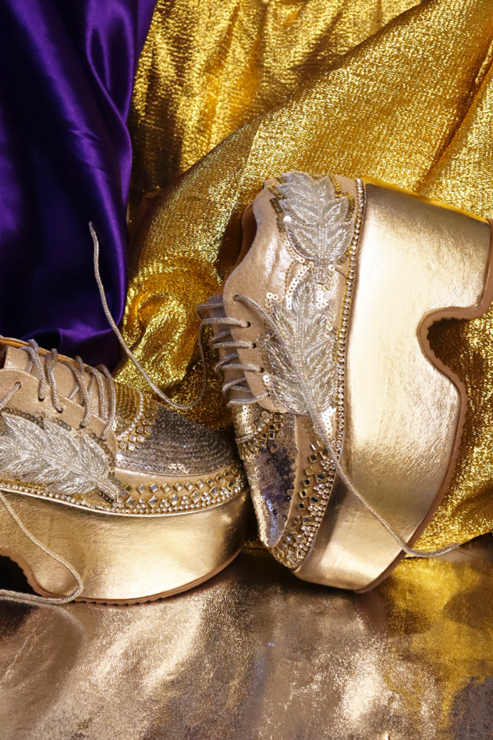 Royal Gold Silvercrest High Sneakers